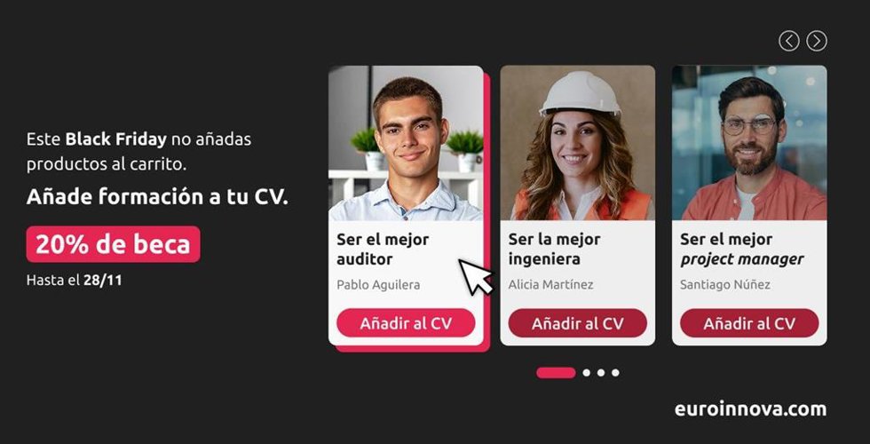 Euroinnova anima a mejorar el CV en Black Friday