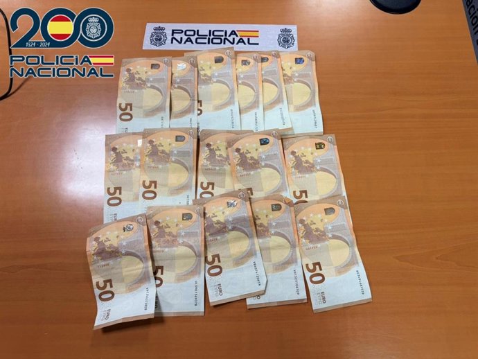 Dinero recuperado por la Policía Nacional en Las Palmas de Gran Canaria