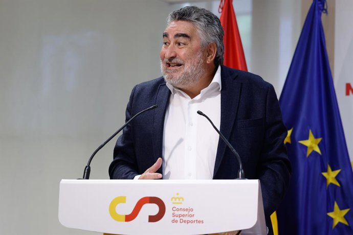 Archivo - Jose Manuel Rodriguez Uribes, President of Superior Sports Council CSD, attends during the Spain Team announcement for the Malaga Final 8 of the Davis Cup 2024 at Consejo Superior de Deportes CSD on September 23, 2024, Madrid, Spain.
