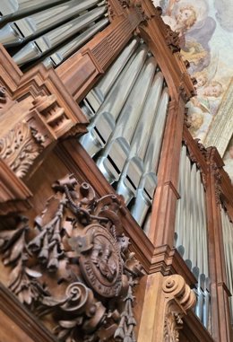 Imagen del órgano romántico recientemente restaurado del Real Colegio Seminario de Corpus Christi de Valencia