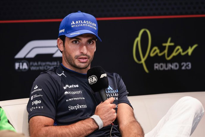 SAINZ Carlos (spa), Williams Racing FW47, portrait press conference during the 2025 Formula 1 Qatar Grand Prix, 23th round of the 2025 FIA Formula One World Championship from November 28 to 30, 2025 on the Lusail International Circuit, in Lusail, Qatar - 