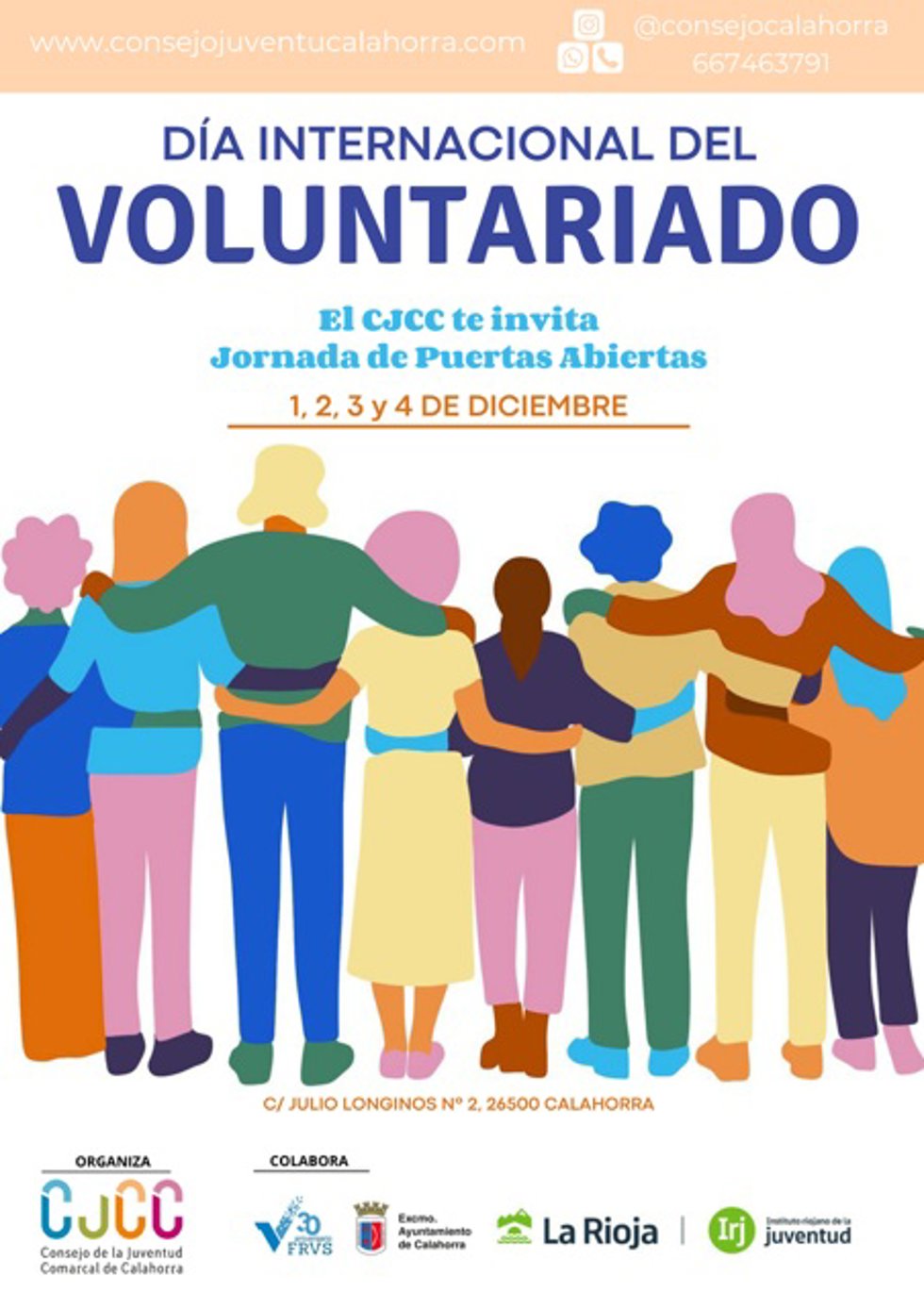 El CJCC de Calahorra organiza una Jornadas de Puertas Abiertas por el Día Internacional del voluntariado