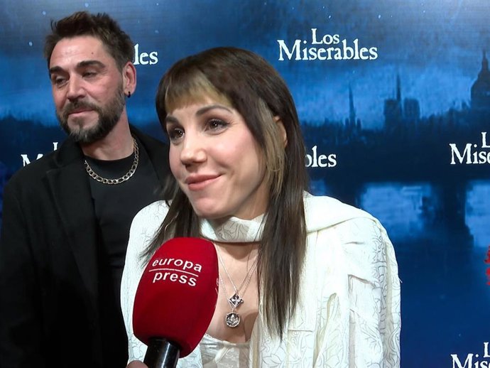 Angy Fernández en el estreno del musical 'Los miserables'.