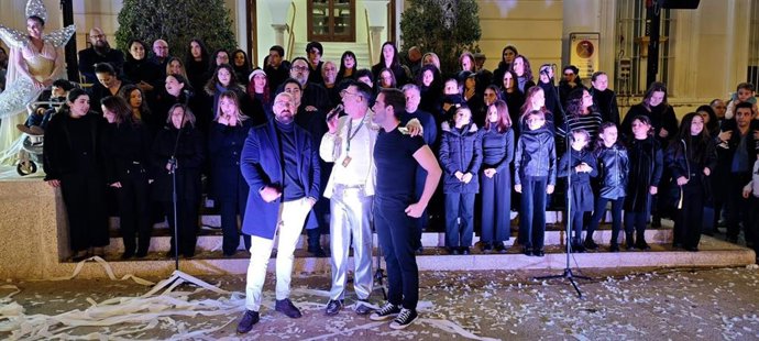 El encendido oficial del alumbrado extraordinario de Navidad de El Puerto de Santa María (Cádiz).