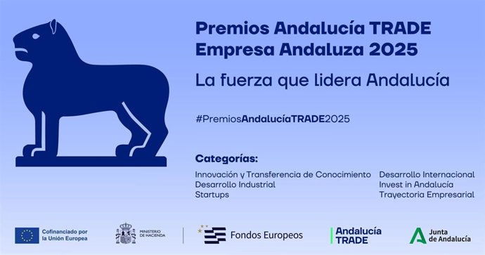 El cartel de los Premios Andalucía Trade Empresa Andaluza 2025.