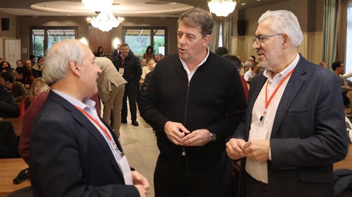 El secretario xeral del PSdeG, José Ramón Gómez Besteiro, en el comité provincial de Lugo, a 29 de noviembre de 2025.