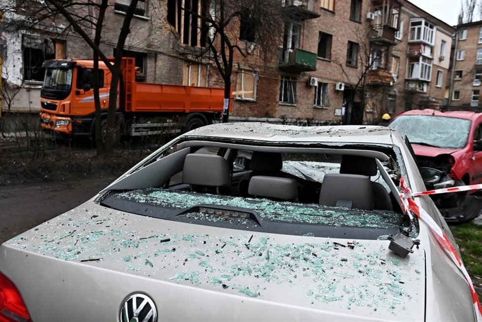 Bombardeos rusos sobre Kiev.