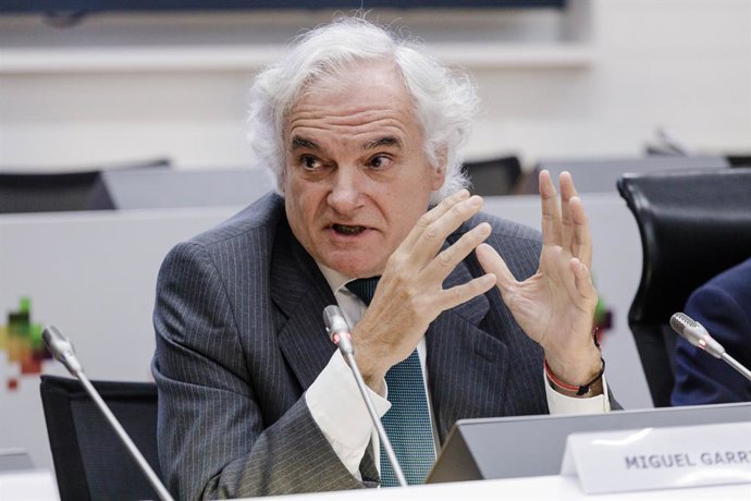 Archivo - Arquivo - O Presidente do CEIM, Miguel Garrido, fala durante o encerramento da Assembleia Geral do CEIM, em 20 de junho de 2023, em Madri (Espanha). A Assembleia Geral do CEIM é o órgão supremo de governo e tomada de decisões da Confederação Emp