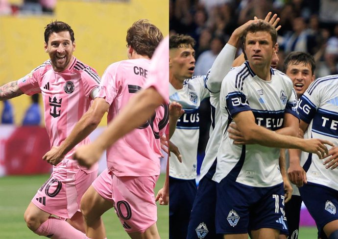 El Inter Miami del argentino Leo Messi y el Vancouver Whitecaps del alemán Thomas Müller