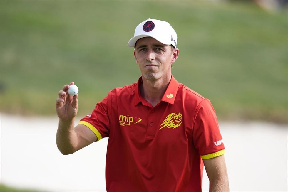 Archivo - David Puig durante el Open de España