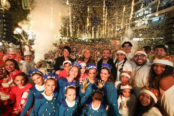 Inauguración de la iluminación navideña en Marbella.