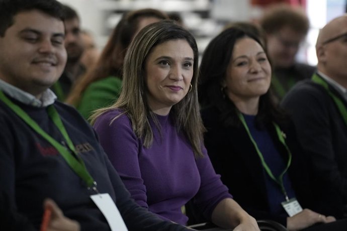 La vicepresidenta general del PSOE-A, María Márquez, en el Comité Nacional de las JSA en Córdoba.