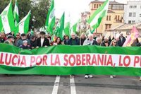 Marcha de Plataforma 4D acaba ante San Telmo advirtiendo que "sin sanidad, ni educación, ni hay autonomía ni igualdad"