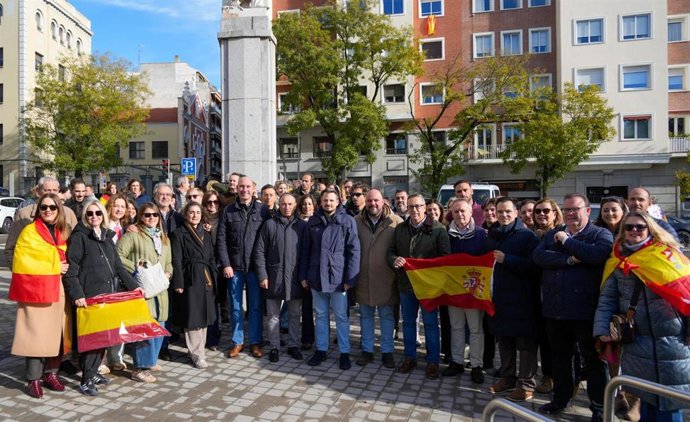 Asistentes extremeños a la concentración en Madrid