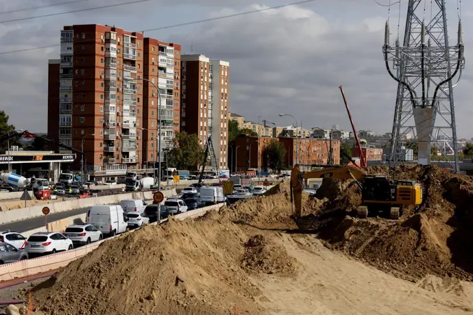 Obras del soterramiento de la carretera A-5