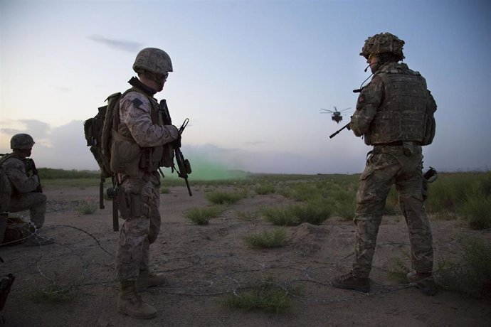 Archivo - Imagen de archivo de militares británicos desplegados en Afganistán.