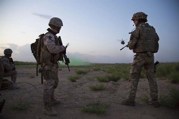 Archivo - Arquivo - Imagem de arquivo do pessoal militar britânico destacado para o Afeganistão.