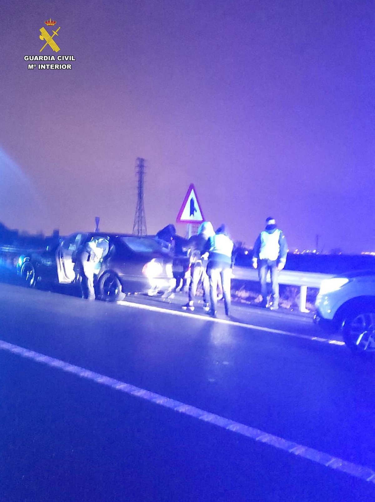 Detenido un vecino de Lardero, de 34 años, tras huir en un control de la Guardia Civil