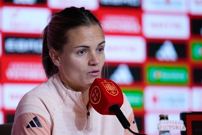Irene Paredes, jogadora da seleção espanhola, no período que antecedeu o segundo jogo da final da Liga das Nações Feminina.