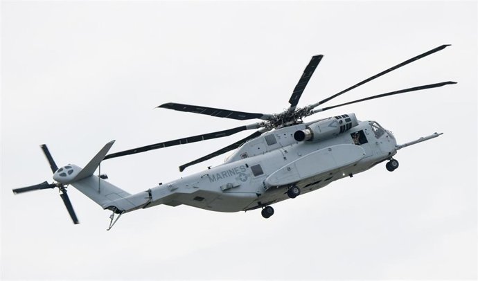 Archivo - Un helicóptero CH-53K de Lockheed Martin.