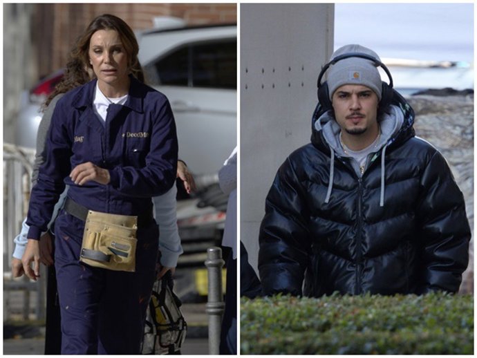 Mar Flores y Carlo Costanzia en el último día de rodaje de 'Decomasters'