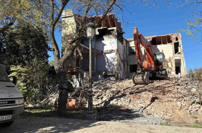 Demolición de la vivienda ocupada del parque de Gasset en Ciudad Real.