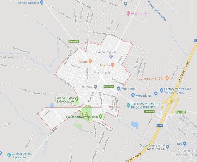 Archivo - Imagen de Yuncos en Google Maps.