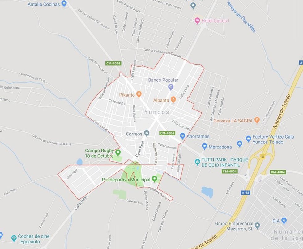Archivo - Imagen de Yuncos en Google Maps.