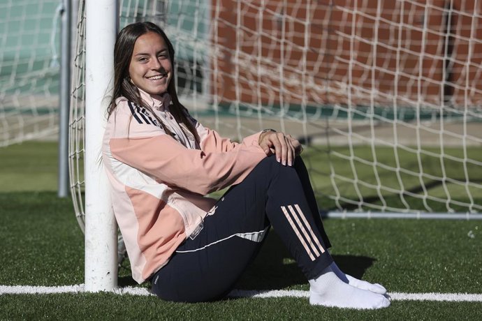 Clara Serrajordi of Spain poses for portrait after an interview for Europa Press during the call-up of Spain Women Team prior to the Women's Nations League final, second leg, against Germany at Ciudad del Futbol on November 26, 2025 in Las Rozas, Madrid, 