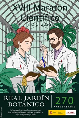 A 18ª Maratona Científica RJB-CSIC homenageia sua comunidade técnica e de pesquisa em seu 270º aniversário