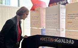 La portavoz socialista en el Ayuntamiento de Madrid, Reyes Maroto, en el Espacio de Igualdad Ana Orantes