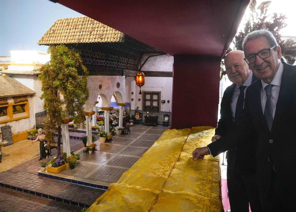 El Parlamento abre al público un Belén inspirado en una Nochebuena del siglo XIX en un cortijo andaluz