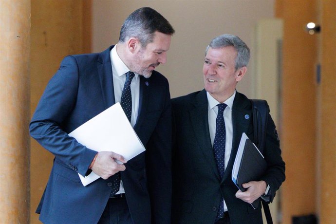 Rueda y López Campos tras el Consello de la Xunta.