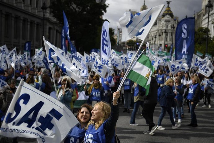Archivo - Manifestación de técnicos sanitarios.