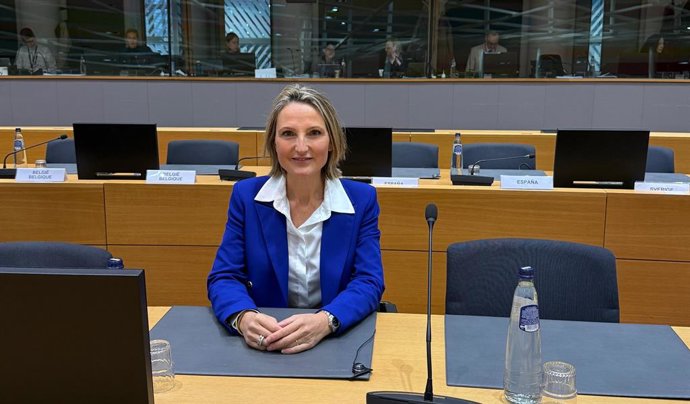 La consellera de Trabajo, Función Pública y Diálogo Social del Govern, Catalina Cabrer, en el Consejo Europeo de Empleo y Política Social