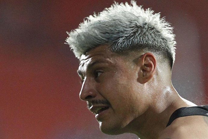 Futbol, Union Espanola vs Nublense. Fecha 1, campeonato Nacional 2023. El jugador de Nublense Patricio Rubio durante el partido por la primera division disputado en el estadio Santa Laura. Santiago, Chile. 20/01/2023 Dragomir