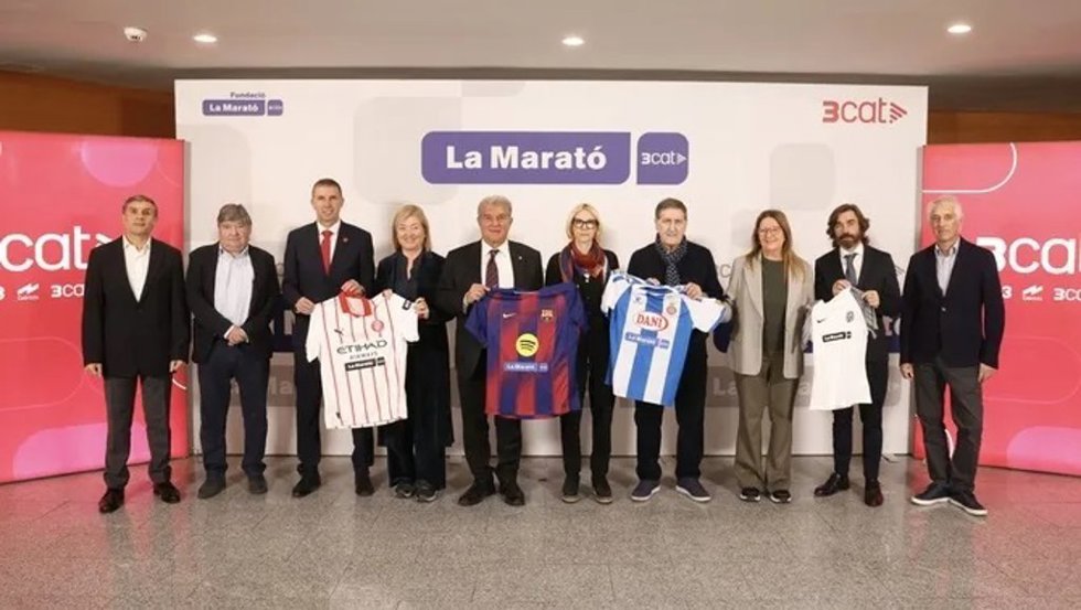 Los responsables de los clubes y de La Marató de 3Cat.