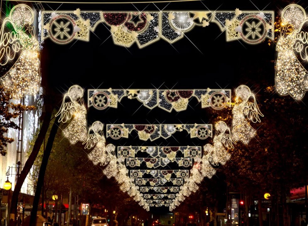 Archivo - Alumbrado de Navidad en Ronda de los Tejares de Córdoba en una imagen de archivo.