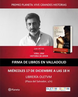 Archivo - Juan del Val firmará ejemplares de 'Vera, una historia de amor' el 17 de diciembre en Valladolid