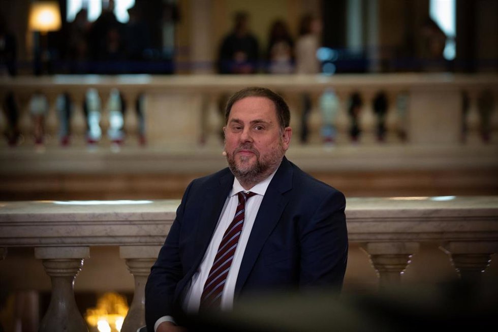 Archivo - Oriol Junqueras en el Parlament de Catalunya en mayo de 2021, en Barcelona, Cataluña, (España).