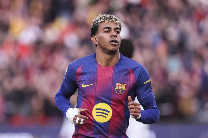 El jugador del FC Barcelona Lamine Yamal.