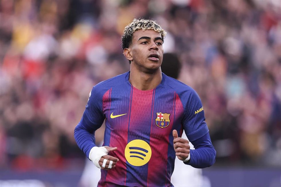 El jugador del FC Barcelona Lamine Yamal.