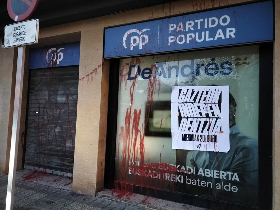 Sede del PP en Bilbao.