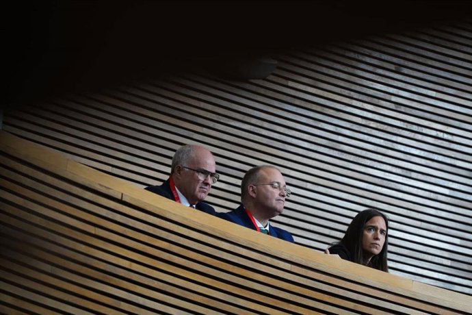 El secretario general del PP, Miguel Tellado, en la toma de posesión de Juanfran Pérez Llorca