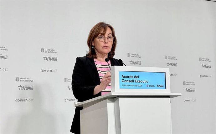 La consellera de Territorio, Vivienda y Transición Ecológica y portavoz de la Generalitat, Sílvia Paneque, en una rueda de prensa tras el Consell Executiu