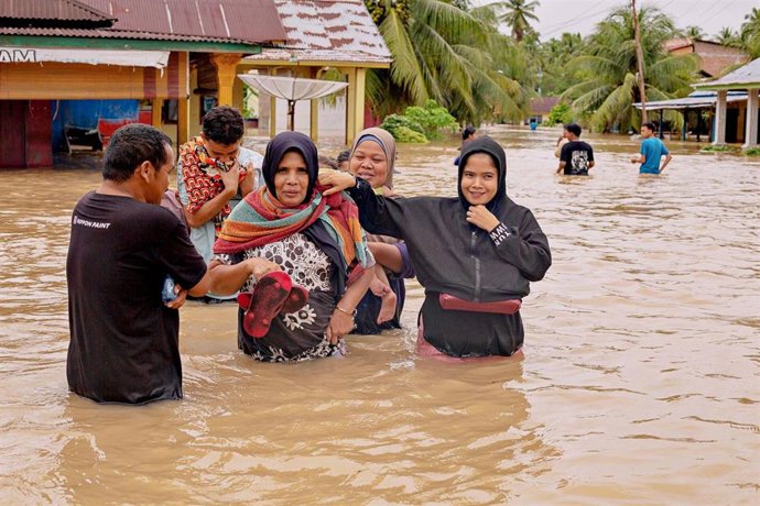 Archive photo of floods in Indonesia. 