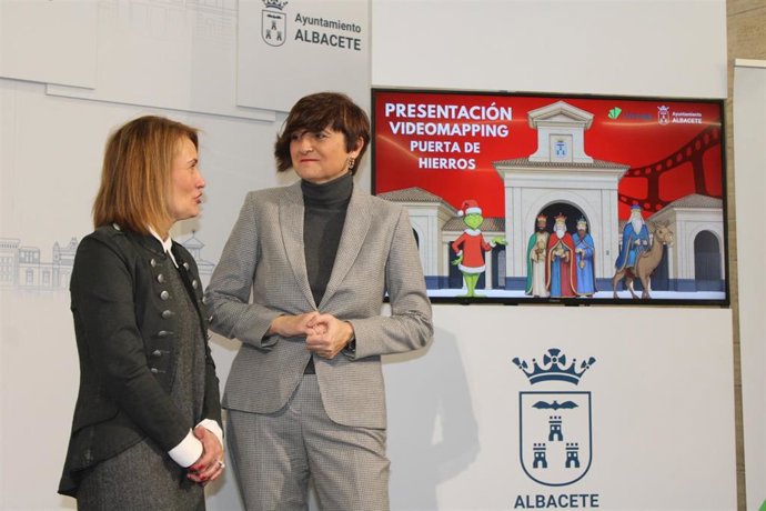 Presentación del videomapping de Puerta de Hierros de Albacete.