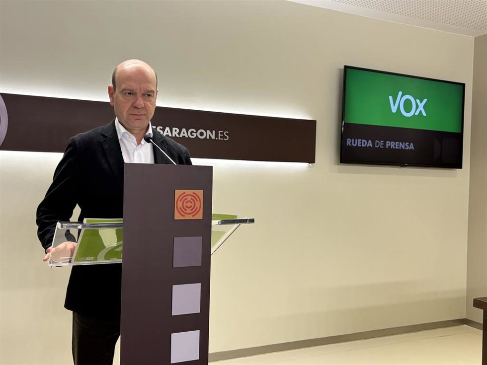 El portavoz adjunto de Vox en las Cortes de Aragón, Santiago Morón.