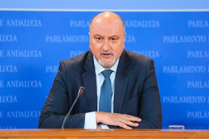 El portavoz adjunto del grupo Vox en el Parlamento, Ricardo López Olea, este martes