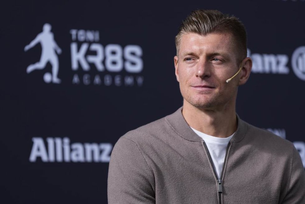 El exfutbolista alemán Toni Kroos, en un acto de su academia y Allianz.